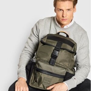 TOMMY HILFIGER MOCHILA SIGNATURE FLAP BACKPACK BNWT SO RETIRED $200 1 Left!